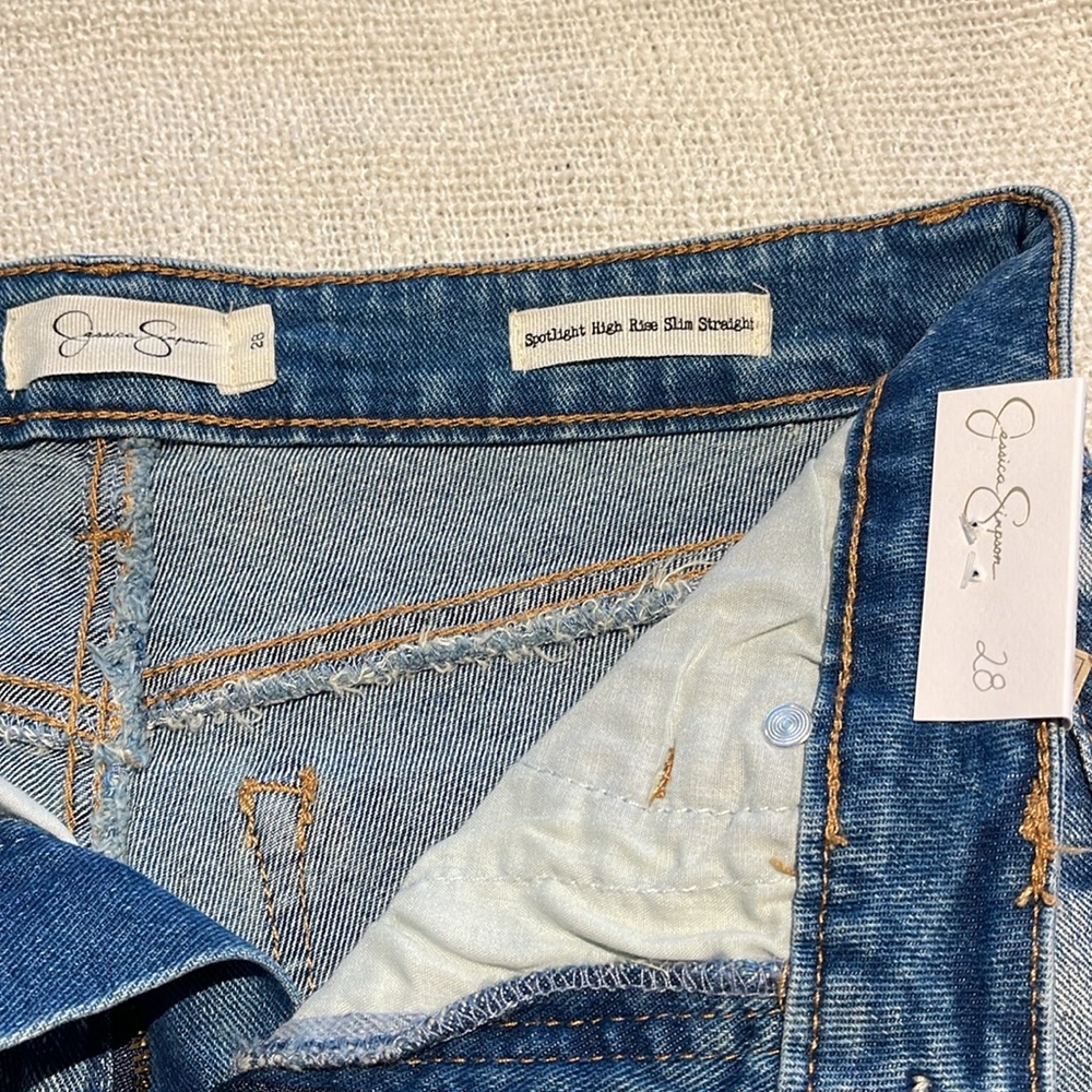 Jessica Simpson Lived Vintage. Spotlight high rise slim straight- 28, 29, 30, 31 - Picture 5 of 13